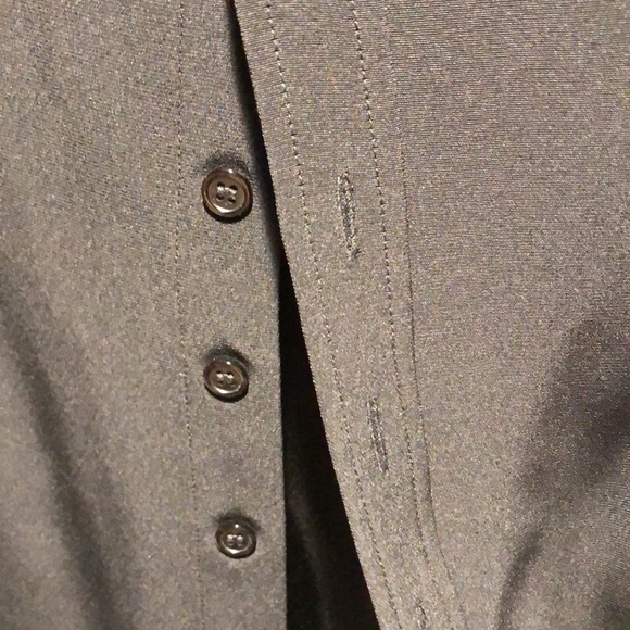 CO Collections luxury Brand black and white dress shirt silk crepe M - Picture 3 of 6